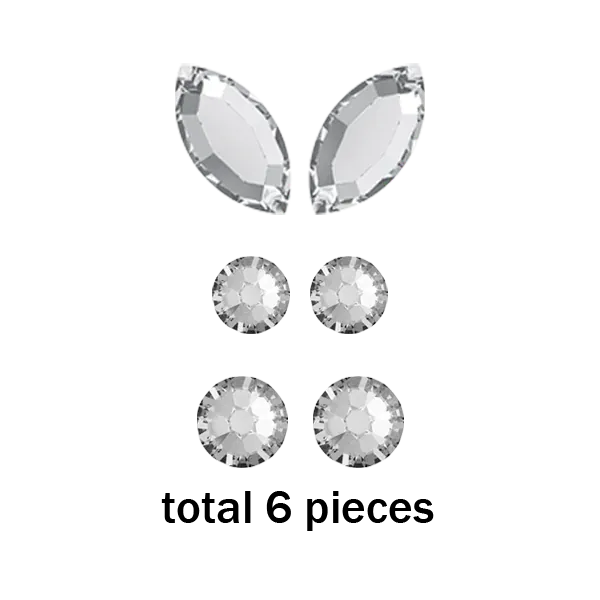 Pack formes strass dentaire Papillon cristal Swarovski petit pack