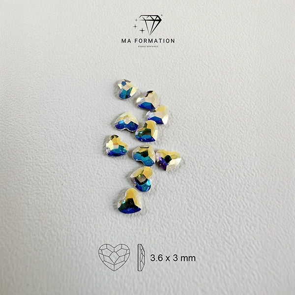 strass dentaire swarovski coeur crystal AB