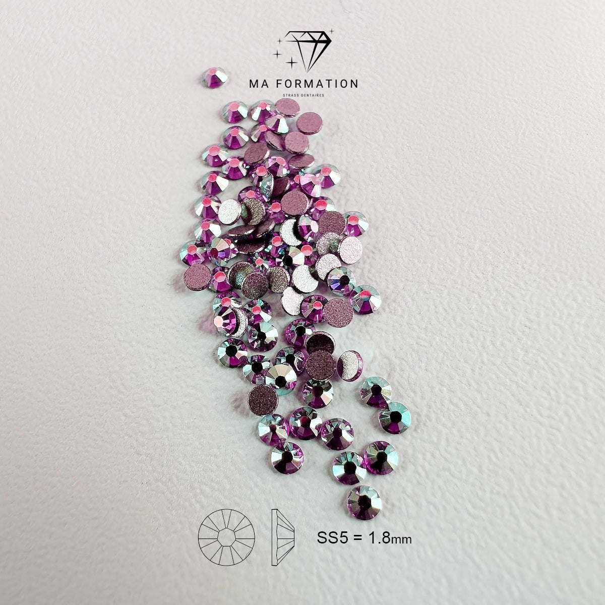 Strass dentaire Swarovski Light Rose AB