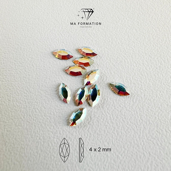 Strass dentaire swarovski navette AB