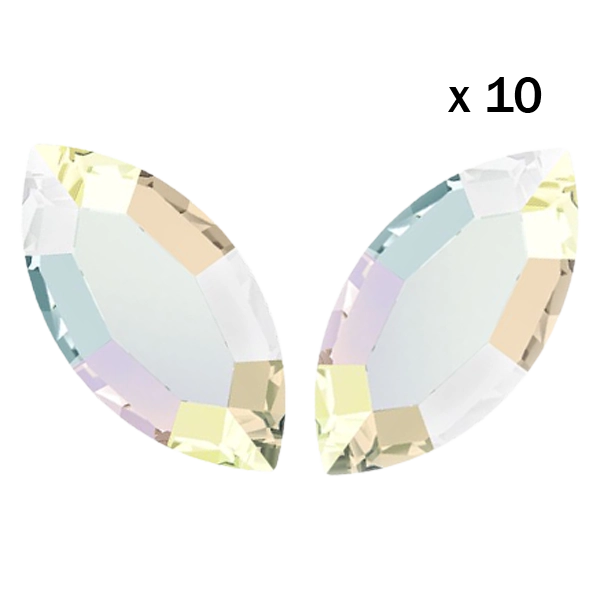 strass dentaire navette cristal aurore boréale