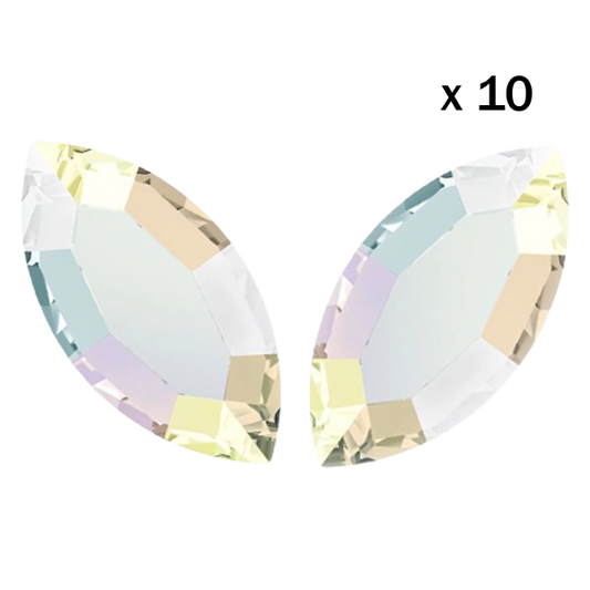 strass dentaire navette cristal aurore boréale