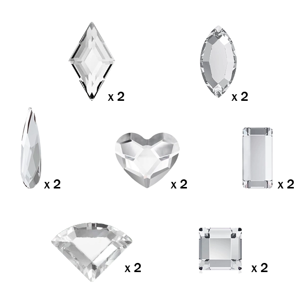 Pack strass dentaire forme cristal