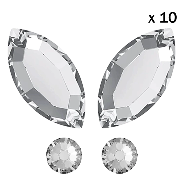 pack strass dentaire papillon cristal