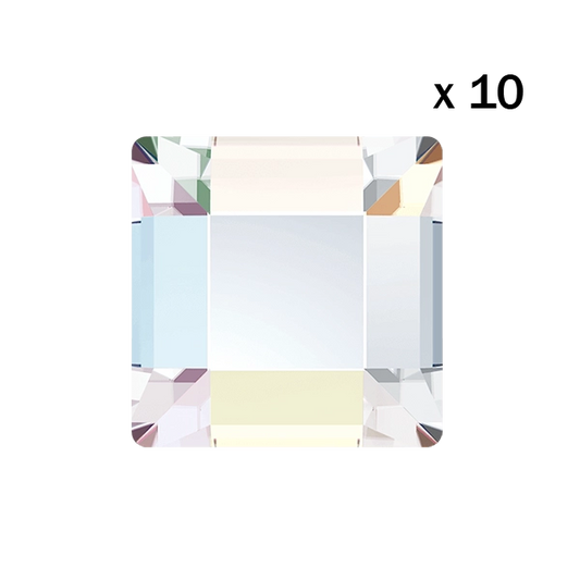 strass dentaire carré aurore boréale, crystal square aurore borealis
