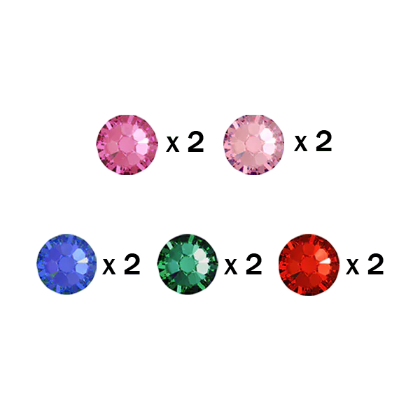 Pack formes strass dentaire mix couleurs Swarovski