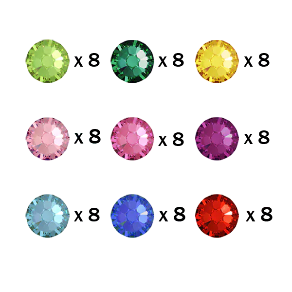 Pack formes strass dentaire mix couleurs XL Swarovski