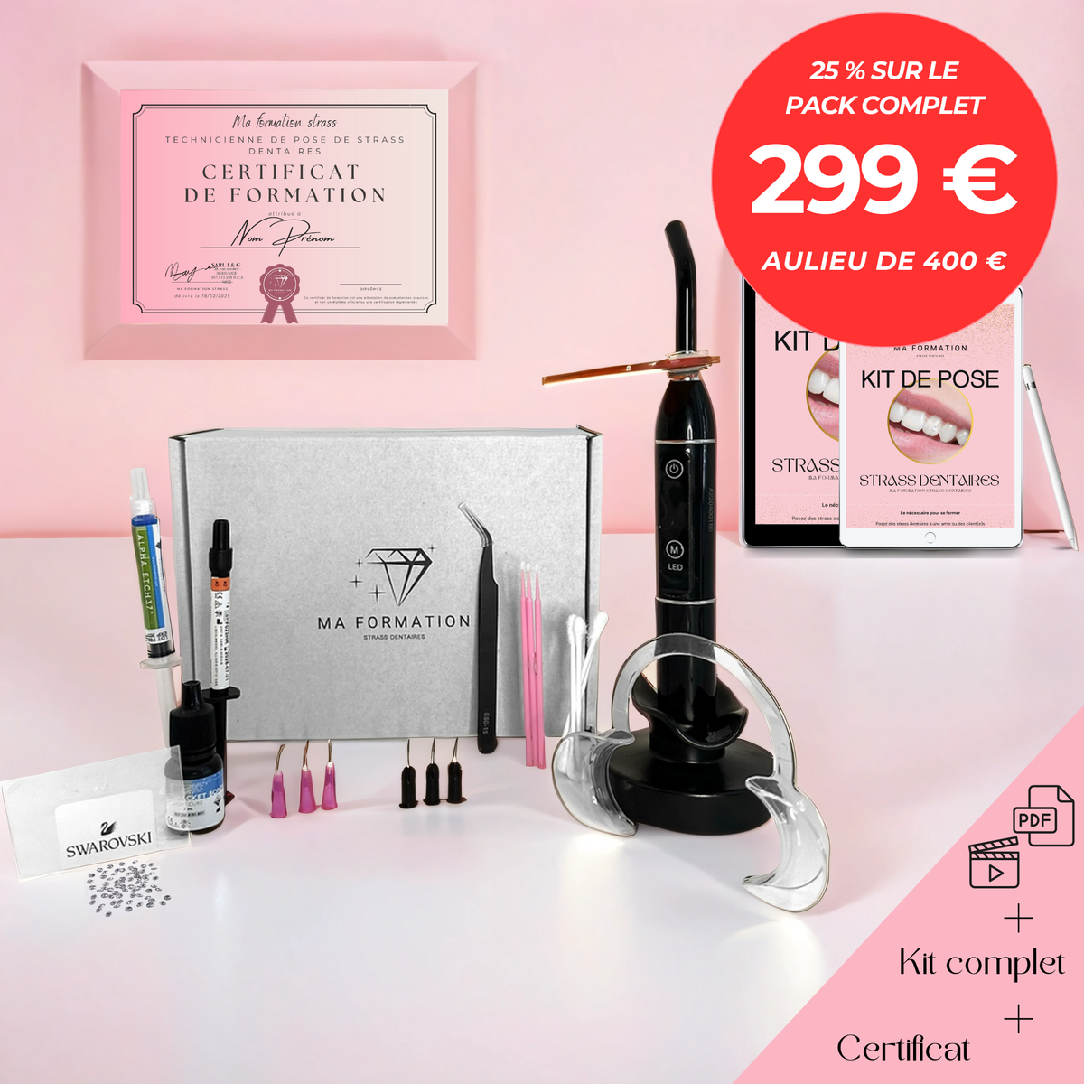 kit formation strass dentaire