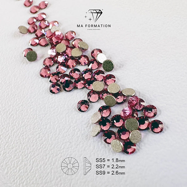 Strass dentaire swarovski rose