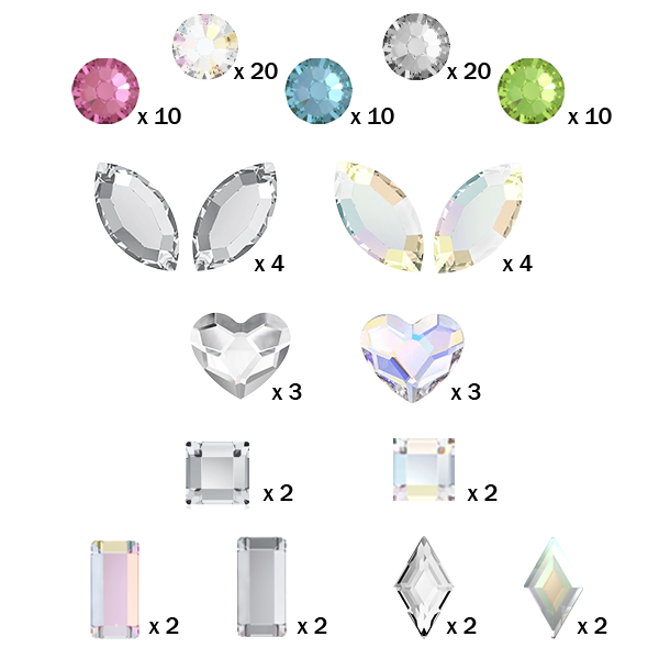 kit strass dentaire pour commencer, toutes les formes et couleurs de strass dentaires