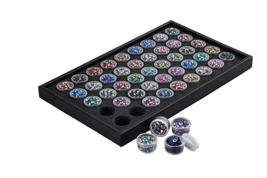 BOITE RANGEMENT strass dentaire rond luxe 