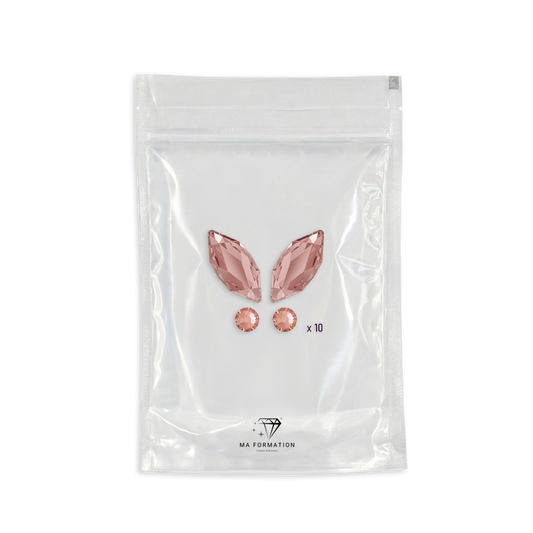 Strass dentaire papillon Blush Rose Swarovski (10pcs)