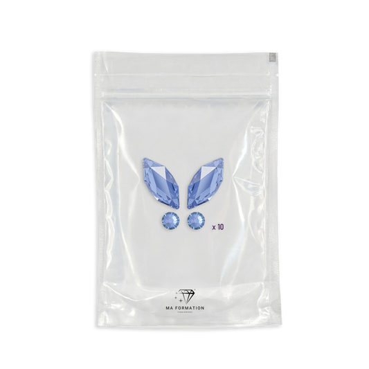 Strass dentaire papillon Sapphire Swarovski (10pcs)