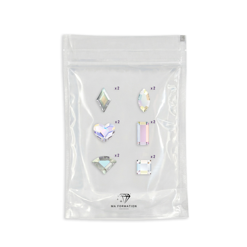 Pack formes strass dentaire Papillon cristal Swarovski petit pack