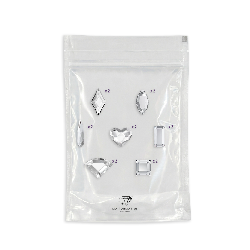 Pack formes strass dentaire cristal