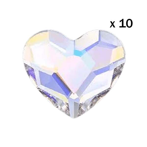 STRASS da Cucire Quadrato 4pz 2 fori 10mm Cristallo aurora STRASS da Cucire Quadrato 4pz 2 fori 10mm Cristallo aurora