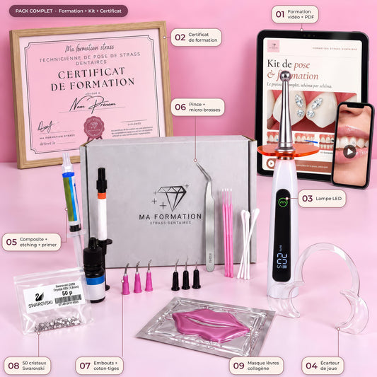 Formation pose de strass dentaire avec kit complet et certificat