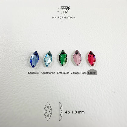 Strass dentaire swarovski marquise scarlet