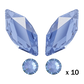 kit strass dentaire papillon bleu sapphire, 10 quantités
