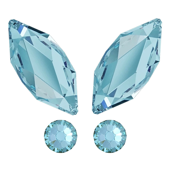 kit strass dentaire papillon bleu clair