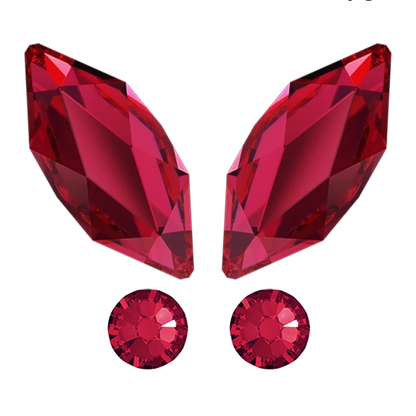 kit strass dentaire papillon rouge