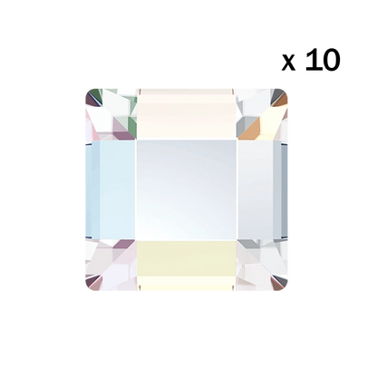 strass dentaire carré aurore boréale, crystal square aurore borealis