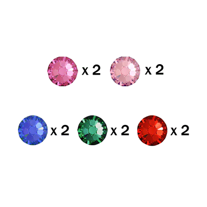 Pack formes strass dentaire mix couleurs Swarovski
