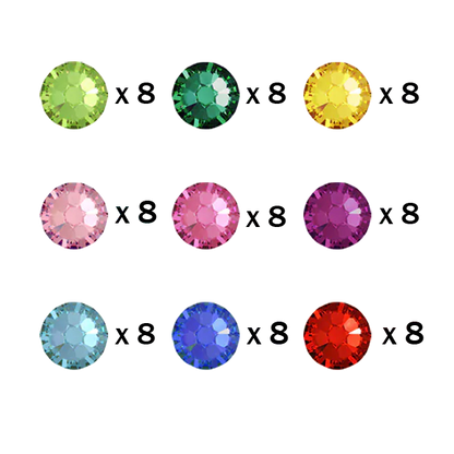 Pack formes strass dentaire mix couleurs XL Swarovski