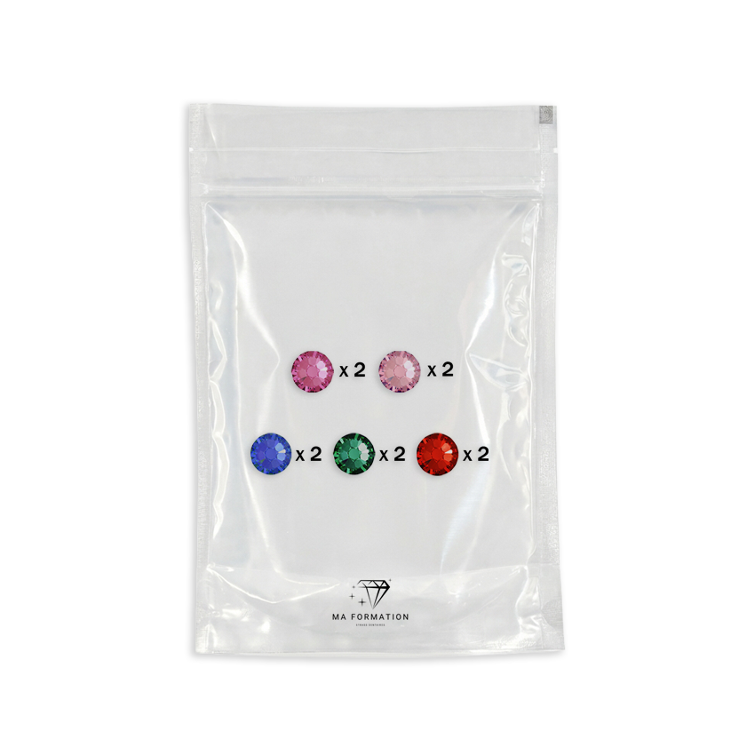 Pack formes strass dentaire mix couleurs Swarovski