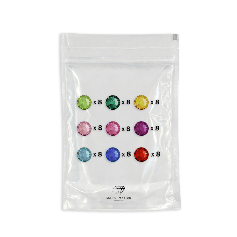 Pack formes strass dentaire mix couleurs XL Swarovski