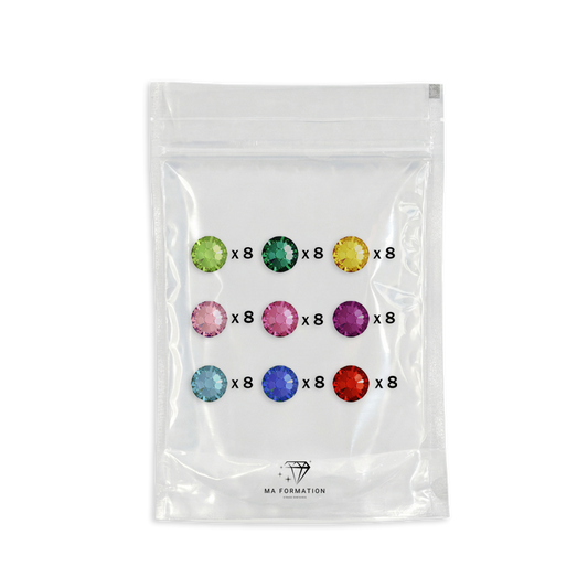 Pack formes strass dentaire mix couleurs XL Swarovski