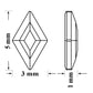 Dimension diamond shape strass dentaire aurore boréal