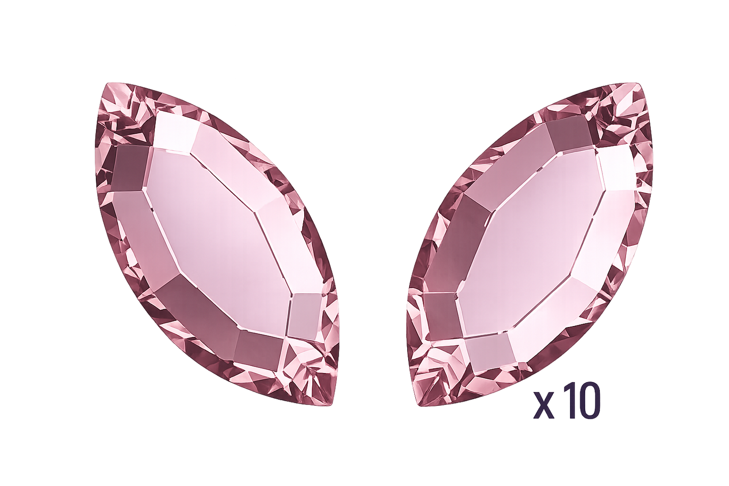 Strass dentaire Navette Light Rose Swarovski