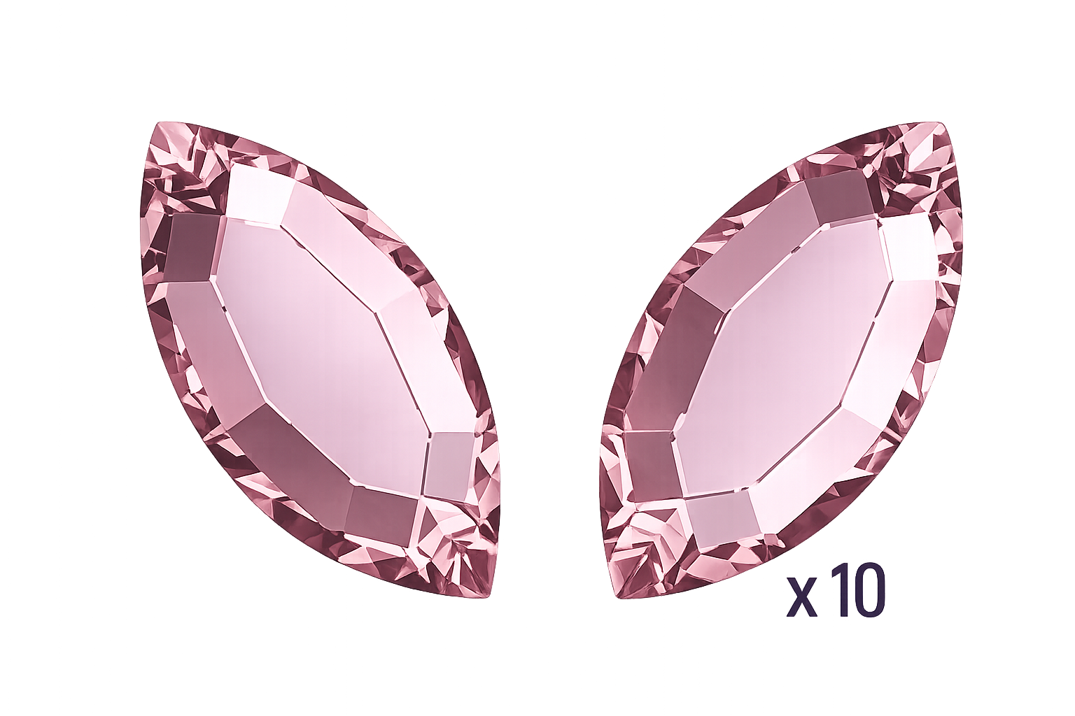 Strass dentaire Navette Light Rose Swarovski