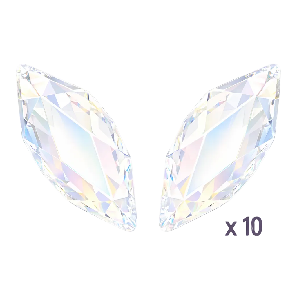 marquise papillon cristal bijoux strass dentaires ab