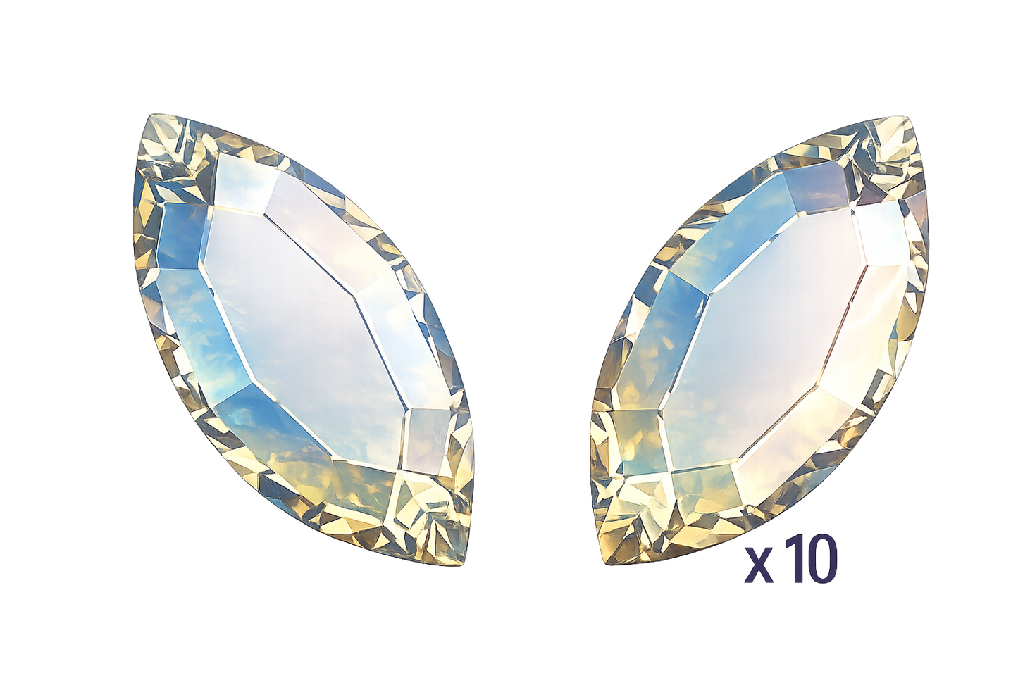 Strass dentaire Navette Crystal Shimmer Swarovski