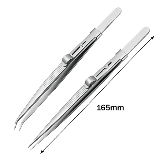 Pince Dentaire de Précision avec Verrouillage – Set de 2 (Pose Strass)