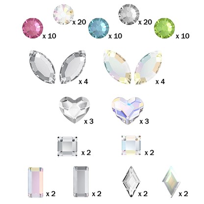 kit strass dentaire pour commencer, toutes les formes et couleurs de strass dentaires