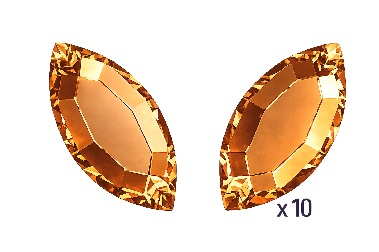 Strass dentaire Navette Dark Orange Swarovski