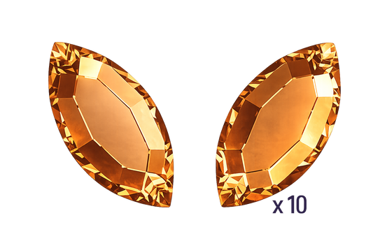Strass dentaire Navette Dark Orange Swarovski